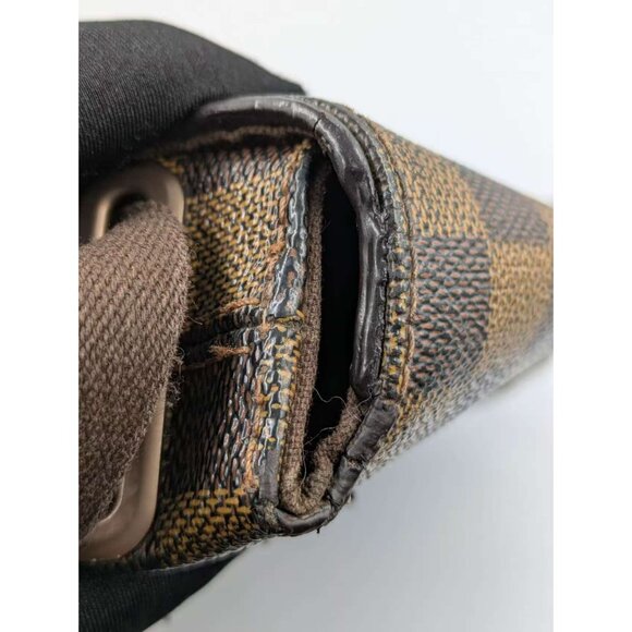 Pre-Owned Louis Vuitton Damier Ebene MM Brooklyn Messenger Bag Brown - Picture 11 of 16